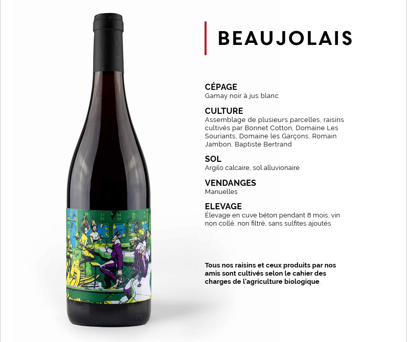Marine Bonnet & Pierre Cotton (France - Beaujolais) – Beaujolais « Bas les Masques » 2023, Magnum 1,5l