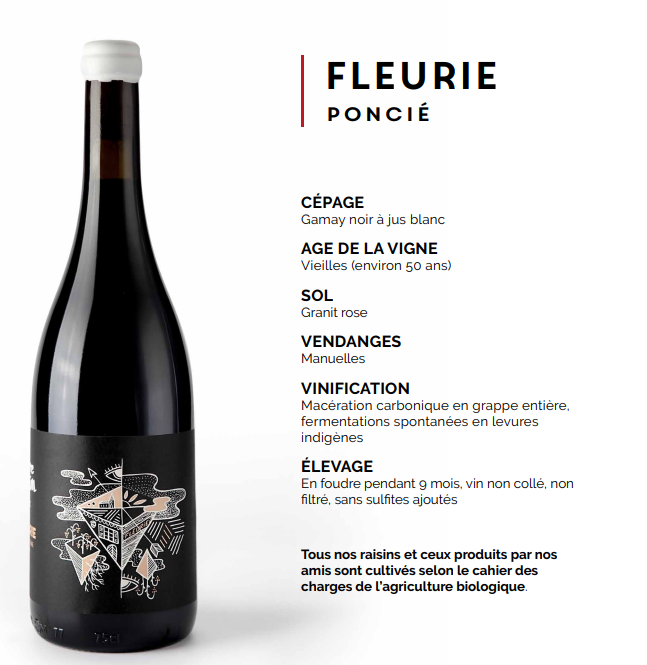 Marine Bonnet & Pierre Cotton (France – Beaujolais) – Fleurie Poncié 2023