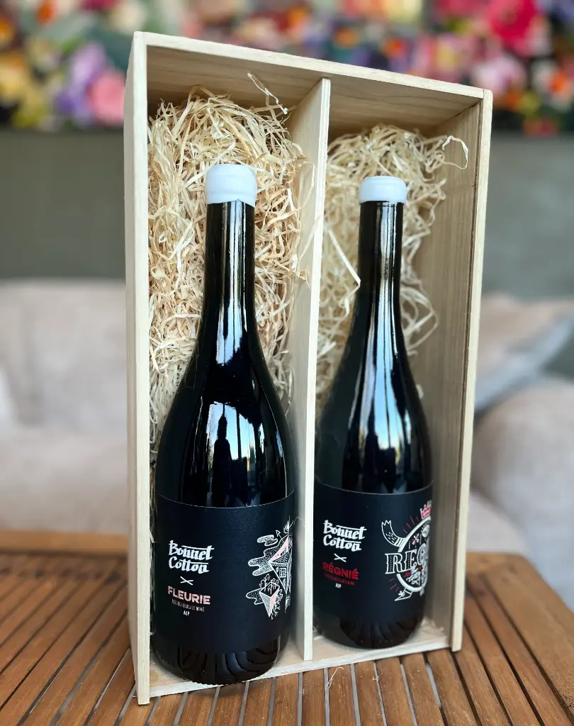 Box cadeau - 2 Beaujolais (Bonnet-Cotton) : Régnié & Fleurie en 2023