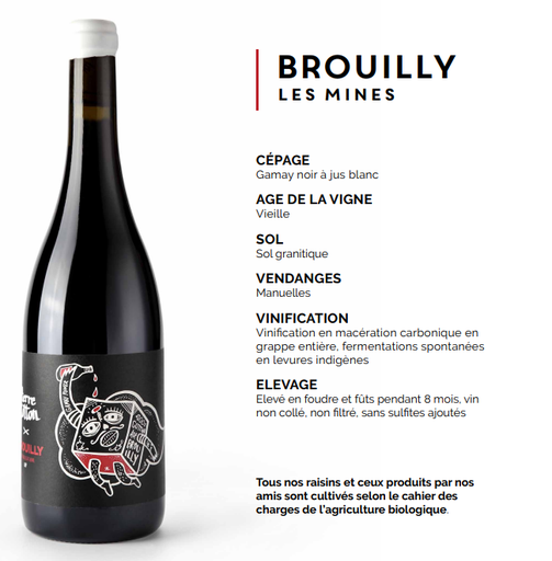 Marine Bonnet & Pierre Cotton (France – Beaujolais) – Brouilly Les Mines, La Verticale 2019 - 2020 - 2022 - 2023 