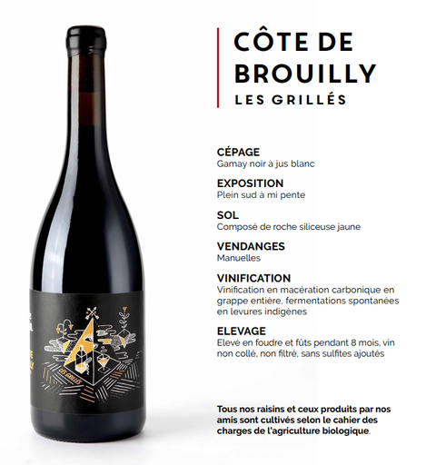 Marine Bonnet & Pierre Cotton (France – Beaujolais) – Côte de Brouilly Les Grillés, La Verticale 2020 - 2021 - 2022 - 2023