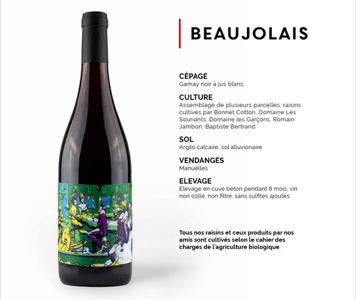 Marine Bonnet & Pierre Cotton (France - Beaujolais) – Beaujolais « Bas les Masques » 2023, Magnum 1,5l 